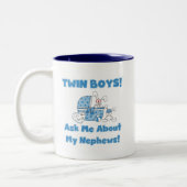 Twin Boys Fragte über meinen Nephew Zweifarbige Tasse (Links)