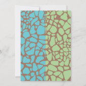 Twin Boys Giraffe Baby Shower Einladung (Rückseite)