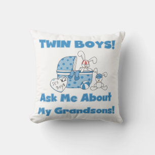 Twin Boys Grandsons Geschenke Kissen