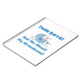 Twin Boys Grandsons Geschenke Notizblock (Linke Seite)