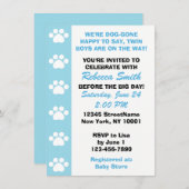 Twin Boys - Hunde Themed Baby Shower Einladungen (Vorne/Hinten)