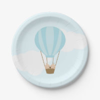Twin Boys in Hot Air Balloon Baby Dusche