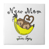 Twin Boys Junge Mutter Geschenke Fliese (Vorderseite)