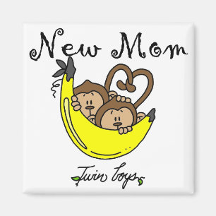 Twin Boys Junge Mutter Tshirts und Geschenke Magnet