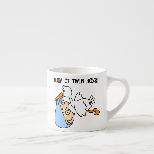 Twin Boys Mama Stork Geschenke Espressotasse (Rechts)