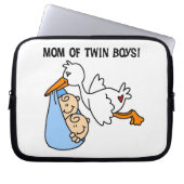 Twin Boys Mama Stork Geschenke Laptopschutzhülle (Vorderseite)
