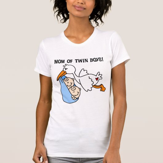 Twin Boys Mama-Stork Tshirts und Geschenke (Vorderseite)