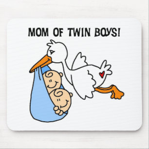 Twin Boys Mama-Stork Tshirts und Geschenke Mousepad