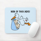 Twin Boys Mama-Stork Tshirts und Geschenke Mousepad (Mit Mouse)