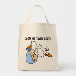 Twin Boys Mama-Stork Tshirts und Geschenke Tragetasche