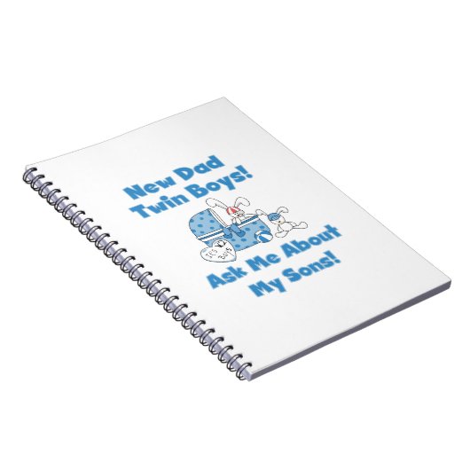 Twin Boys New Dad Geschenke Notizblock (Rechte Seite)