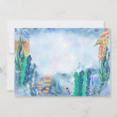 Twin Boys OceanSea Animals Baby Shower Einladung (Rückseite)