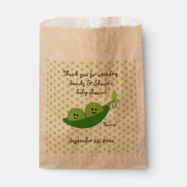 Twin Boys Pees in einer Pod Baby Gefälligkeitstasc Geschenktütchen