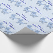 twin boys polka dots baby strollers geschenkpapier (Ecke)