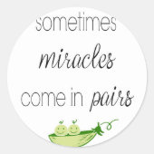 Twin Boys Runder Aufkleber (Vorderseite)