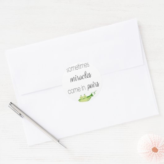 Twin Boys Runder Aufkleber (Umschlag)