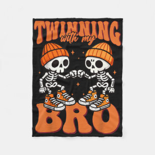 Twin Boys Twinning Halloween Beste Freundschaft Ma Fleecedecke