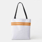 Twin Bright Orange Top Racing Streifen auf weiß Tasche (Rückseite)