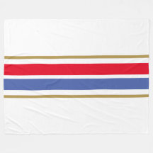 Twin Bright Red White Medium Blue Racing Streifen