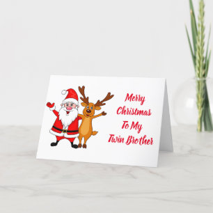 TWIN "BROTHER" BEI CHRISTMAS MIT LIEBE FEIERTAGSKARTE