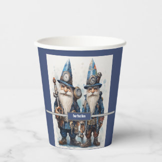 Twin Brothers Wizard gnomes Steampunk Pappbecher