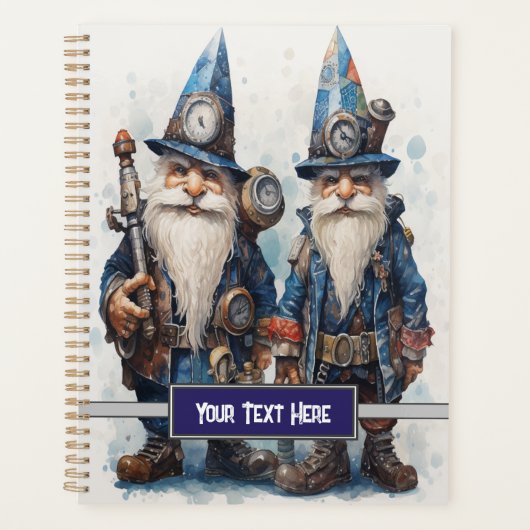 Twin Brothers Wizard gnomes Steampunk Planer (Vorderseite)