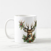 Twin Buck Deer mit Ornamenten dekoriert Kaffeetasse (Links)