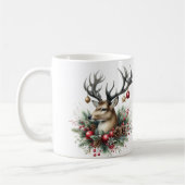 Twin Buck Deer mit Ornamenten dekoriert Kaffeetasse (Links)