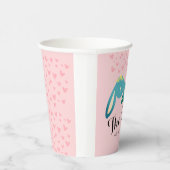 Twin Bunnies Babydusche auf pastellrosa Party Pappbecher (Rechts)