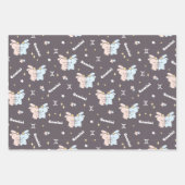 Twin Bunnies Embrace - Gemini Zodiac Constellation Geschenkpapier Set (Vorderseite 3)