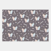 Twin Bunnies Embrace - Gemini Zodiac Constellation Geschenkpapier Set (Vorderseite)