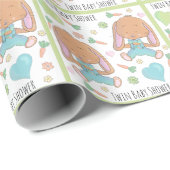 Twin Bunnies Spring Baby Duschpapier Geschenkpapier (Rolleneckpunkt)