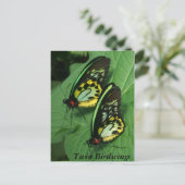 Twin Butterfly Postcard Postkarte (Stehend Vorderseite)