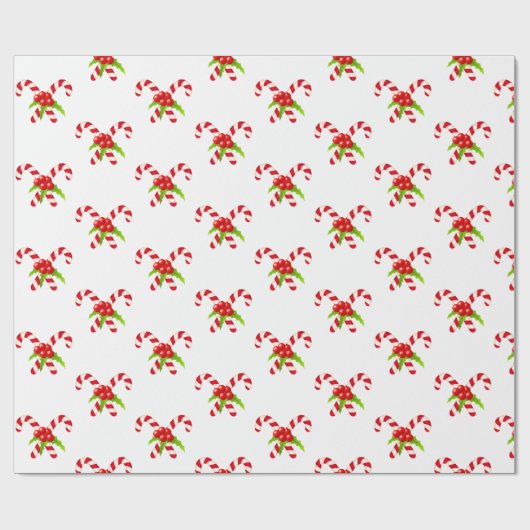Twin Candy Canes Holiday Geschenkpapier (Flach)