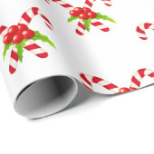 Twin Candy Canes Holiday Geschenkpapier (Rolleneckpunkt)