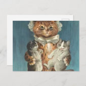 Twin Cats Louis Wain Postkarte (Vorne/Hinten)