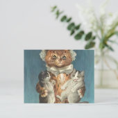 Twin Cats Louis Wain Postkarte (Stehend Vorderseite)