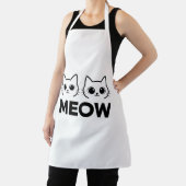 Twin Cats Meow - Cute Minimalist Cat Face Line Art Schürze (InSitu)