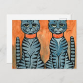 Twin Cats von Louis Wain Postkarte (Vorne/Hinten)