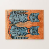Twin Cats von Louis Wain Puzzle (Horizontal)