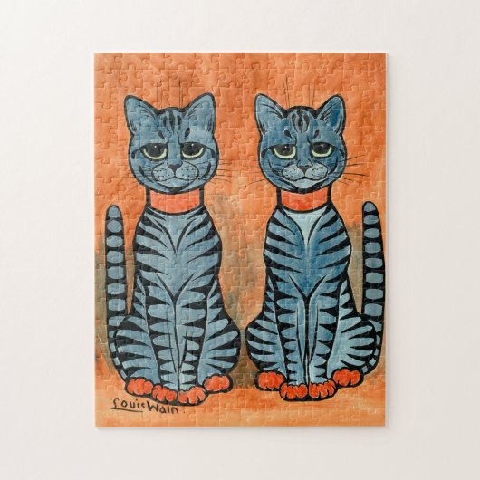 Twin Cats von Louis Wain Puzzle (Vertikal)