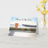 ***TWIN**** "CHEERS AM GEBURTSTAG" KARTE (Gelbe Blume)