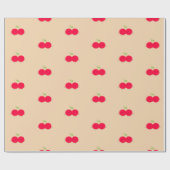 Twin Cherries Wrapping Paper Geschenkpapier (Flach)