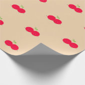 Twin Cherries Wrapping Paper Geschenkpapier (Ecke)
