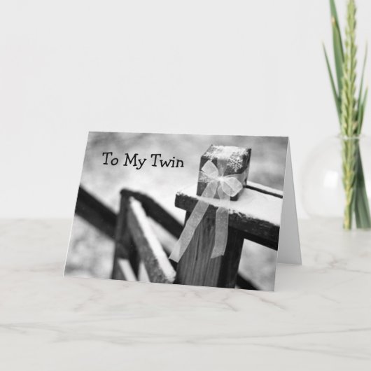 TWIN CHRISMAS LIEBE GREETING CARD FEIERTAGSKARTE (Vorderseite)