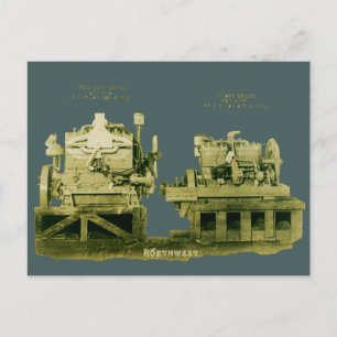Twin City GAS-Motor Climax GAS-Motor VINTAGE Postkarte