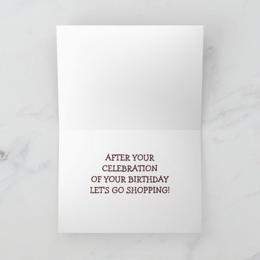 TWIN-CLEBRATE THEN LET'S GO SHOPPING BIRTHDAY CARD KARTE (Innenseite)