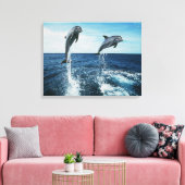 Twin Dolphins Leinwanddruck (Insitu (Wohnzimmer))