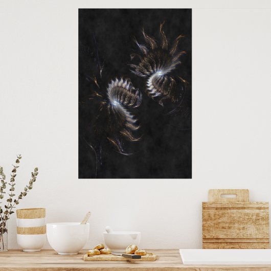 Twin Dragon Cosmos Poster (Küche)