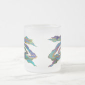 Twin Dragons Chasing The Sun - Surreal Painting Mattglastasse (Mittel)